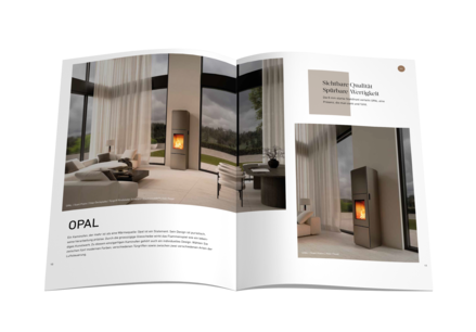 Attika Catalogue Poêles et cheminées avec le nouveau poêle OPAL